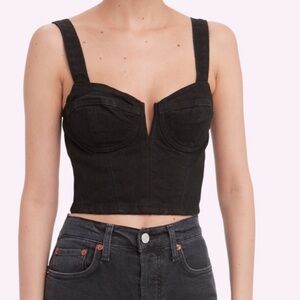 GRLFRND ARIEL black jean top size M